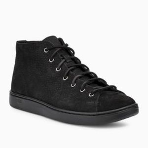 UGG Men’s Pismo High Top Leather Sneaker - Black - Size 9